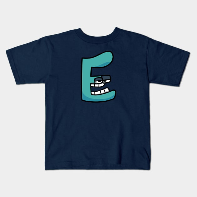 E | Alphabet Lore Kids T-Shirt by Mike Salcedo